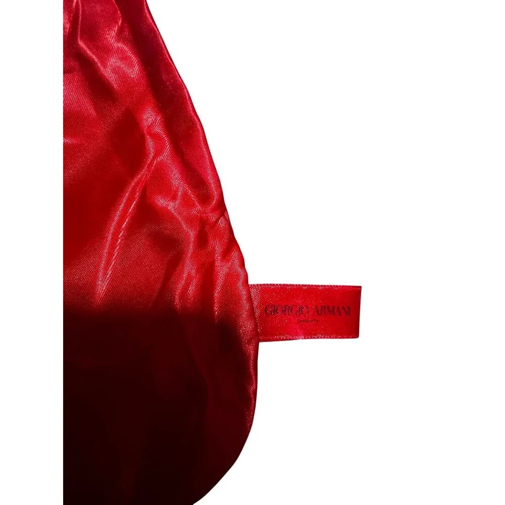 Giorgio Armani Red Make-Up Cosmetic Bag Party Clutch Pouch Red GWP Used